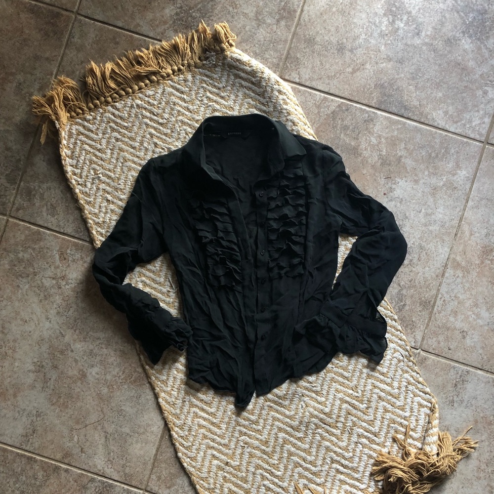 Express 100% silk top size 3/4